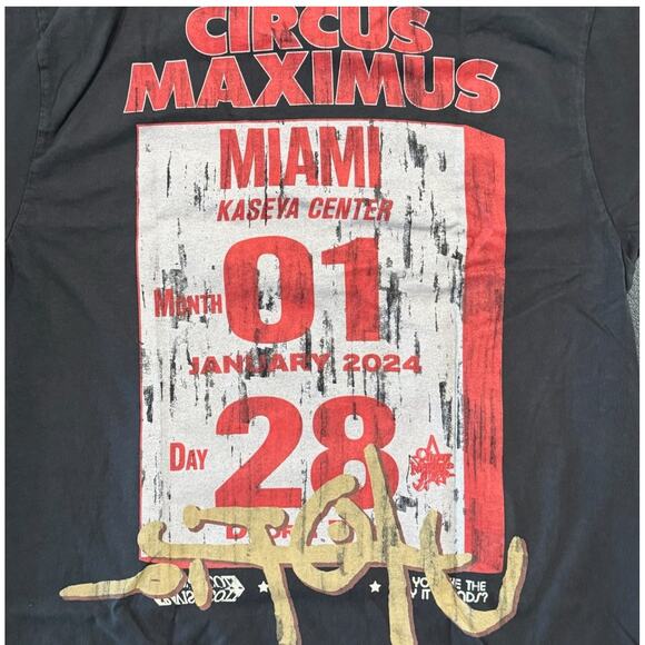 Travis Scott Utopia Circus Maximus Miami Exclusive 2024 Tour Tee *NEW*Size L - Picture 5 of 7
